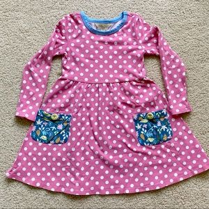 Matilda Jane collecting leaves dress